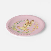 Sweet Little Bunny Baby Shower 7" Platten Pappteller (Schrägansicht)