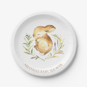 Sweet Little Bunny Baby Shower 7" Platten Pappteller