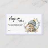 Sweet Little Bunny Botanical Diaper Raffle Begleitkarte (Vorderseite)