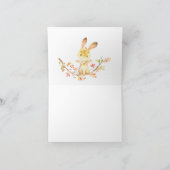 Sweet Little Bunny Boys Babydusche Vielen Dank Hin Dankeskarte (Innenseite)