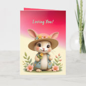 Sweet Little Bunny Dankeskarte (Rückseite)