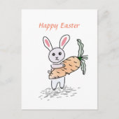 Sweet Little Bunny Happy Oaster Niedlich Card Postkarte (Vorderseite)