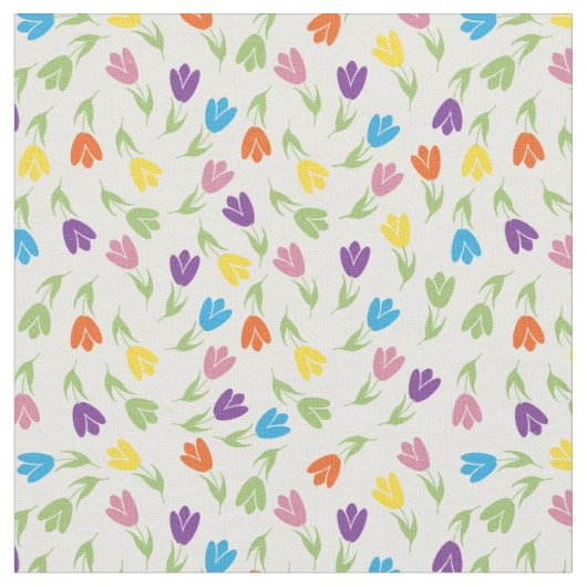 Sweet Little bunte Tulips Muster - Sammlung Stoff (Nahaufnahme)