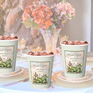 Sweet Little Caterpillar Garden Baby Shower Party Pappbecher