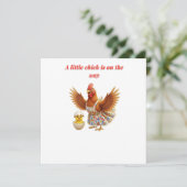 Sweet Little Chick Baby Shower Dankeskarte (Stehend Vorderseite)