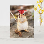 Sweet Little Chipmunk Graduate Greeting Card Karte (Gelbe Blume)