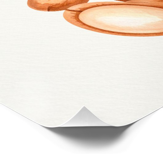 Sweet Little Cub Baby Dusche Empfang Poster (Ecke)