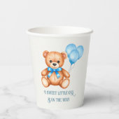 Sweet Little Cub Teddy Bear Baby Dusche Pappbecher (Rückseite)