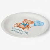 Sweet Little Cub Teddy Bear Baby Dusche Pappteller (Schrägansicht)