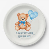 Sweet Little Cub Teddy Bear Baby Dusche Pappteller (Vorderseite)