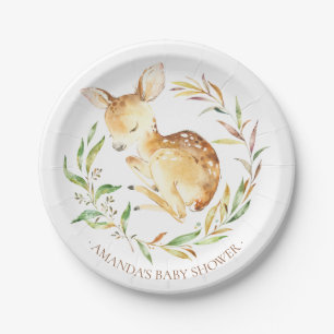 Sweet Little Deer Baby Shower 7" Platten Pappteller