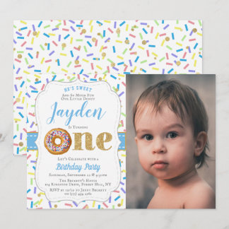 Sweet Little Donut Boys 1. Geburtstag Einladungen