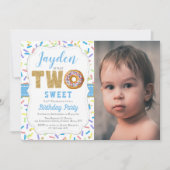 Sweet Little Donut Boys 2. Geburtstag Einladungen (Vorderseite)