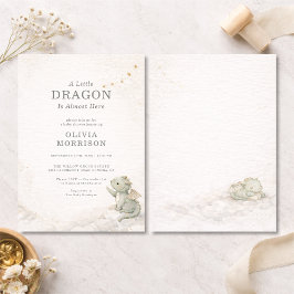 Sweet Little Dragon Baby Shower Invitation Einladung