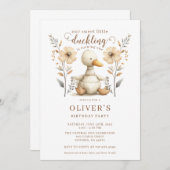 Sweet Little Duckling 1. Geburtstag Einladung (Vorne/Hinten)