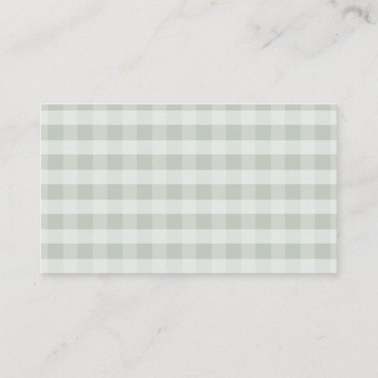 Sweet Little Duckling Gingham Baby Shower Registry Begleitkarte (Rückseite)