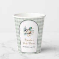 Sweet Little Duckling Mallard Gingham Baby Shower