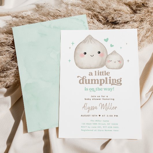 Sweet Little Dumpling Gender Neutral Baby Shower Einladung