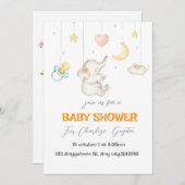 Sweet Little Elephant Baby Shower Einladung (Vorne/Hinten)
