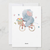 Sweet Little Elephant Baby Shower Einladung (Rückseite)