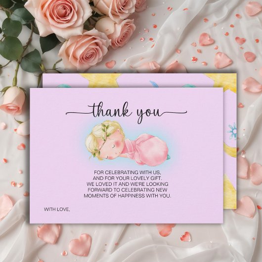 Sweet Little Girl Baby Dusche Danke Karte