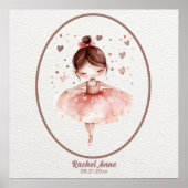 Sweet Little Girl Ballerina Poster (Vorne)