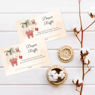 Sweet Little Girl Boho Kleidung Diaper Raffle Begleitkarte