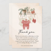 Sweet Little Girl Boho Kleidung Kinderdusche Dankeskarte (Vorne/Hinten)