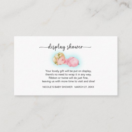 Sweet Little Girl Display Dusche Begleitkarte (Vorderseite)