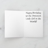 Sweet Little Girl mit Daisy Birthday Card Karte (Innenseite)