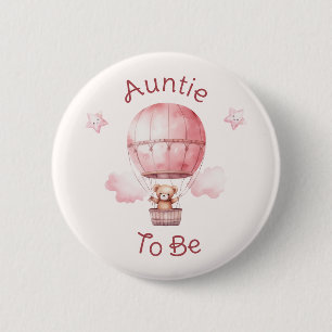 Sweet Little Girl on Way Baby Shower Button