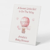 Sweet Little Girl on Way Baby Shower Sockelschild (Vorderseite)
