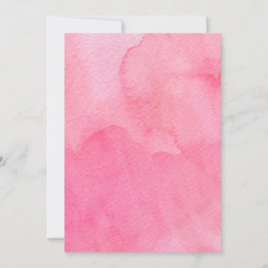 Sweet Little Girl Pink Balloon Eucalyptus Elephant Einladung (Rückseite)