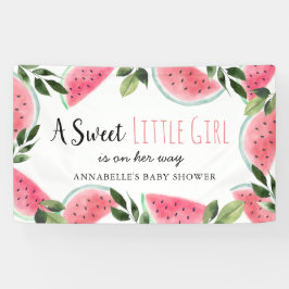 Sweet Little Girl Watermelon Babydusche Banner