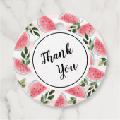 Sweet Little Girl Watermelon Babydusche Geschenkanhänger (Rückseite)