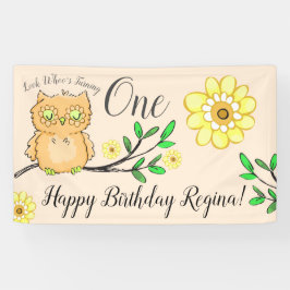 Sweet Little Girly Forest 1. Geburtstag Banner