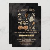 Sweet Little Halloween boo is on the way Einladung (Vorne/Hinten)