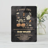 Sweet Little Halloween boo is on the way Einladung (Stehend Vorderseite)