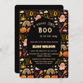 Sweet Little Halloween boo is on the way Einladung (Vorne/Hinten)