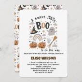 Sweet Little Halloween boo is on the way Einladung (Vorne/Hinten)