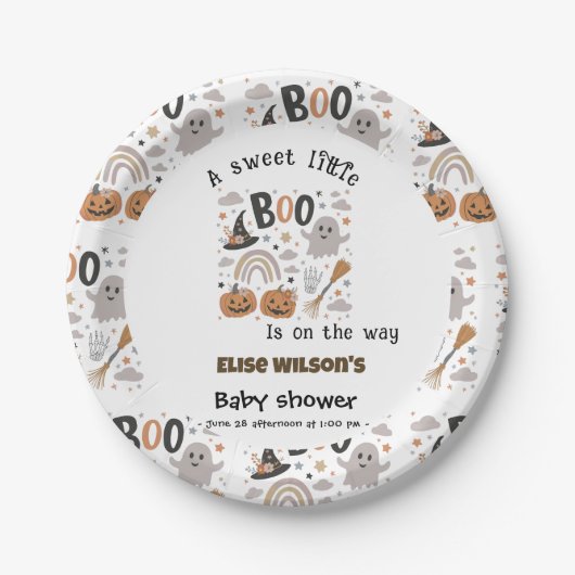 Sweet Little Halloween boo is on the way Pappteller (Vorderseite)