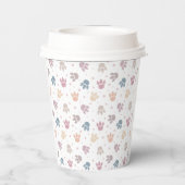 Sweet Little Hearts Dino Birthday Personalized Pappbecher (Rückseite)