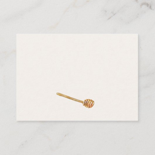 Sweet Little Honey Baby Duschdusche Windeln Raffle Begleitkarte (Rückseite)