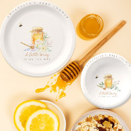 Sweet Little Honey Baby Dusche Begrüßungszeichen Pappteller