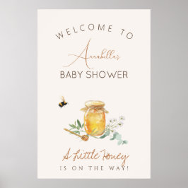 Sweet Little Honey Baby Dusche Begrüßungszeichen Poster