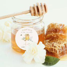 Sweet Little Honey Baby Dusche Begrüßungszeichen Runder Aufkleber