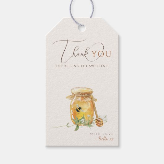 Sweet Little Honey Baby Dusche Geschenkanhänger (Vorderseite)