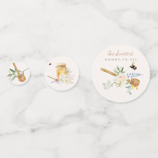 Sweet Little Honey Baby Dusche Konfetti (Rückseiten)