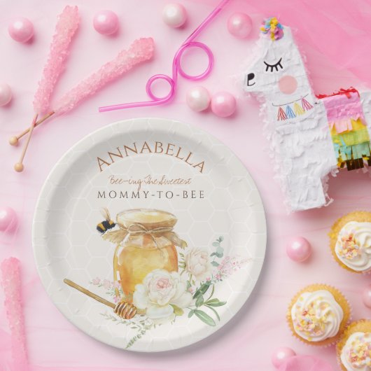 Sweet Little Honey Baby Dusche Pappteller (Party)