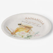 Sweet Little Honey Baby Dusche Pappteller (Schrägansicht)